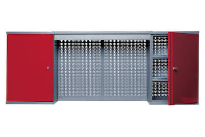 Image of Hängeschrank rot mit Lichtblende bei JUMBO