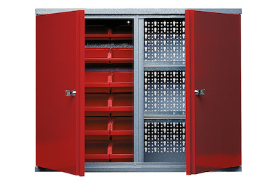 Image of Hängeschrank rot 2 Türen 18 Boxen bei JUMBO