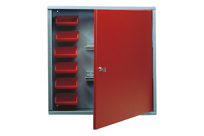 Image of Hängeschrank rot 1 Tür 6 Boxen bei JUMBO