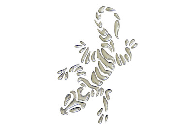 Image of 3D Chrome-Tattoo Gecko gross