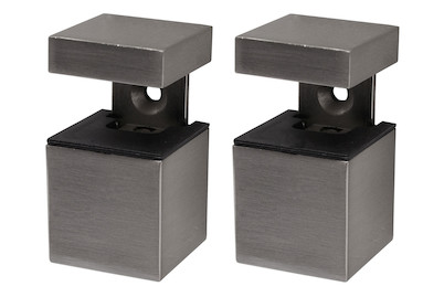 Image of Duraline Clip Mini Cube Nickel gebürstet bei JUMBO