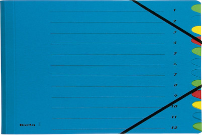 Image of Biella Pult- und Ordnungmappe A4 A4 12-teilig mit Gummiband bei JUMBO