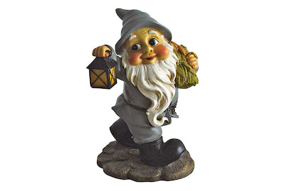 Image of Home and More Zwerg grau mit Laterne bei JUMBO