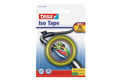 Image of Tesa Isolierband Iso Tape 10m x 15 mm grün gelb bei JUMBO