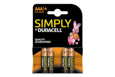 Image of Duracell Simply Batterien Aaa/Lr03 4 Stück bei JUMBO
