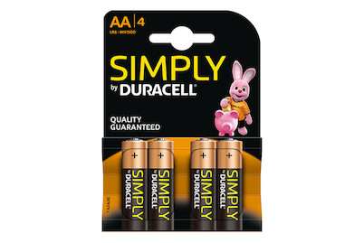 Image of Duracell Simply Batterien Aa/Lr6 4 Stück