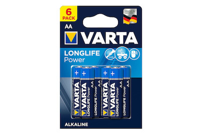 Image of Varta Longlife Power Batterien Aa/Lr6 6 Stück