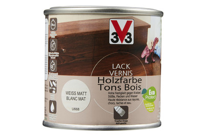 Image of V33 Lack Holzfarbe 0.25 l matt weiss bei JUMBO