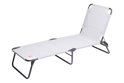 Image of Fiam 3-Bein-Liege Metallic Weiss/Grau bei JUMBO