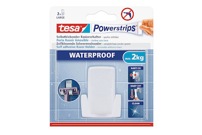 Image of Tesa Rasiererhalter für Dusche und Bad, weiss bei JUMBO