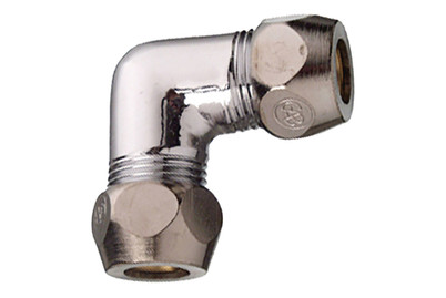 Image of Winkel-Quetschverschraubung chrom 10mm bei JUMBO