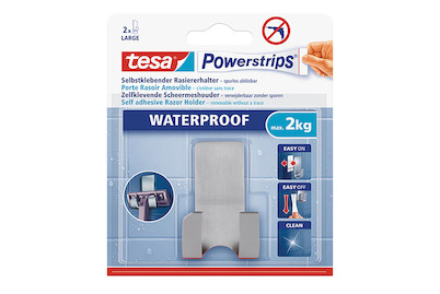 Image of Tesa Rasiererhalter für Dusche und Bad Metall bei JUMBO