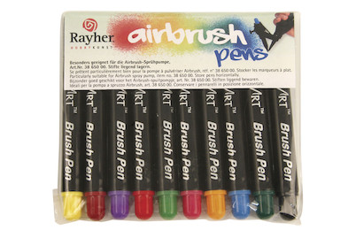 Image of Air Brush Pens, Beutel 10 Farben sortiert bei JUMBO