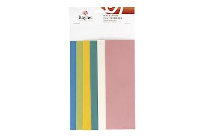 Image of Wachsfolie Pastell-Töne, SB-Btl. 6 Farben sortiert, 20x6,5 cm bei JUMBO