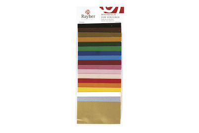 Image of Wachsfolie, SB-Btl. 18 Farben sortiert, 10x5 cm bei JUMBO