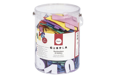 Image of Moosgummi Buchstaben und Zahlen, selbstklebend, gemischt, Dose 300 Stück bei JUMBO