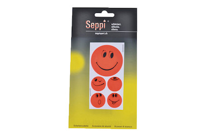 Image of Seppi Reflektorfolie Smiley rot bei JUMBO