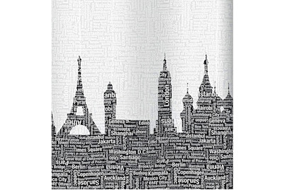 Image of Duschvorhang Urban 180x180 cm schwarz bei JUMBO