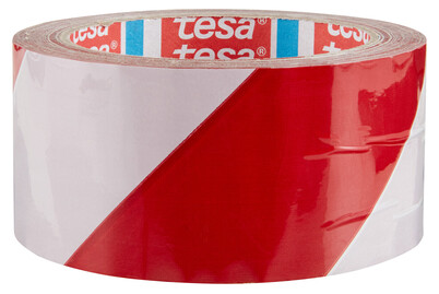 Image of Tesa Markierungs- und Warnklebeband 66 m x 50 mm rot weiss bei JUMBO