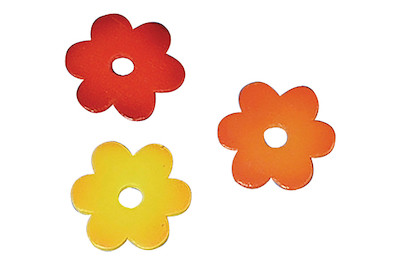 Image of Holz Streuteile Blüten, 3cm, 3 Farben, SB-Btl 18Stück bei JUMBO