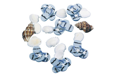 Image of Polyresin-Streuteile: Strand-Schlappen, 3 cm, SB-Btl. 6 Stück bei JUMBO