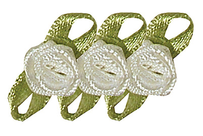 Image of Röschen auf Schleife, 10mm ø, auf Karte, SB-Btl 20Stück bei JUMBO