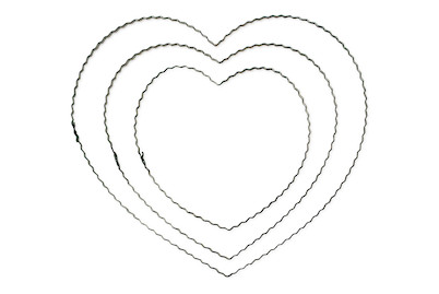 Image of Metallherz aus gewelltem Flachdraht 15 cm bei JUMBO