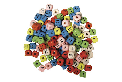 Image of Holz-Buchstabenwürfel, 10x10 mm, SB-Btl. 50g bei JUMBO