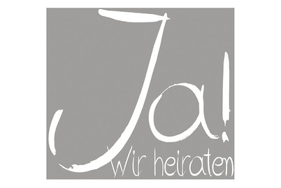 Image of Stempel, Ja! Wir heiraten , 6x6 cm bei JUMBO