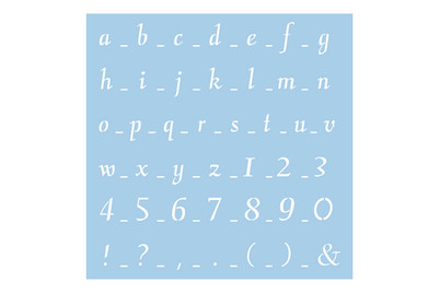 Image of Schablone klassische Schrift 1 30x30 cm bei JUMBO