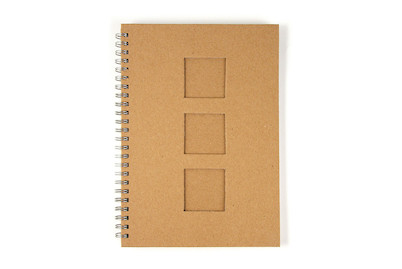 Image of Notizbuch, mit Passepartoutstanzung,HF, 3 Quadrate, DIN A5, 60 Blatt, 70 g/m2