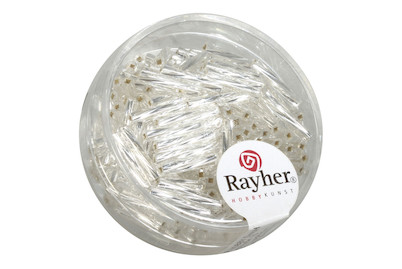 Image of Glasstifte twistet, 12 mm, mit Silbereinzug, Dose 14g bei JUMBO