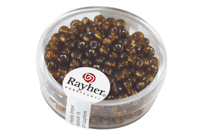 Image of Rocailles, 4 mm ø, mit Silbereinzug, Dose 17 g bei JUMBO