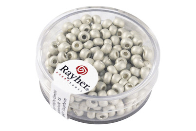 Image of Metallic-Rocailles, matt, 4mm ø, Dose 17g bei JUMBO