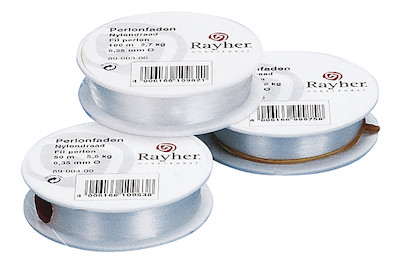 Image of Perlonfaden transparent, 0,25mm ø, Reissfest 2,7kg,Hängelast 500g, Rolle 25m bei JUMBO