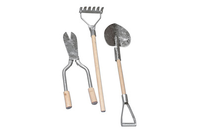 Image of Metall/Holz-Gartenwerkzeug, 9-13 cm, SB-Btl. 3 Stück, 3 Sorten bei JUMBO