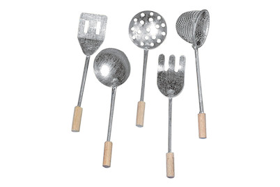 Image of Metall/Holz-Küchenutensilien, 8 cm, SB-Btl. 5 Stück, 5 Sorten bei JUMBO