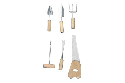 Image of Metall/Holz-Handwerkzeug, 4-6,5 cm, SB-Btl. 6 Stück, 6 Sorten bei JUMBO