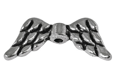 Image of Metall-Zierelement Flügel , 20mm, Loch 1mm ø bei JUMBO