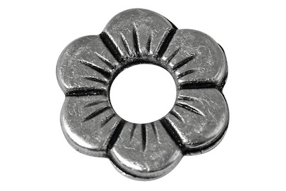 Image of Metall-Zierelement: Blume, 12mm ø, Grossloch 4mm ø, lose