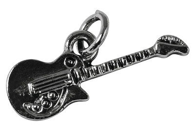 Image of Metall-Anhänger Gitarre , 20mm, 20mm, Öse 2,5mm ø, lose bei JUMBO