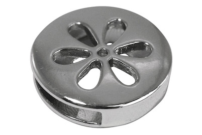 Image of Metall-Zierelement: Blume, 16mm, Loch 2mm ø, lose bei JUMBO