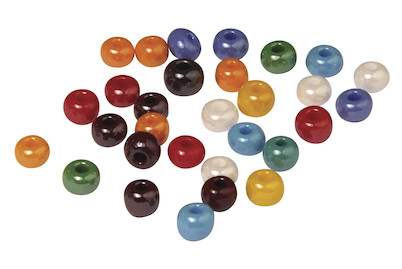 Image of Glas-Grosslochradl, opak, ø 5,4 mm, Dose 55g bei JUMBO