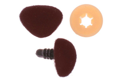 Image of Nase, Samt braun 18 mm SB 1 Stück bei JUMBO