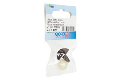 Image of Nase, Samt braun 21 mm SB 1 Stück bei JUMBO