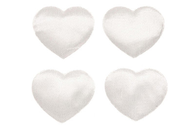 Image of Samtherzen 8St 4 cm weiss bei JUMBO