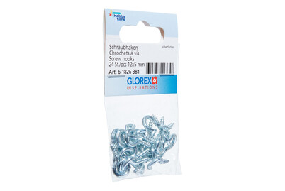 Image of Schraubhaken 12x5 mm 24St verzinkt, offen bei JUMBO