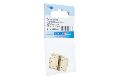 Image of Zierscharnier 37x20 mm 2St nagelbar, goldfarben bei JUMBO