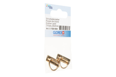 Image of Schubladenzieher 26x8 mm 2St nagelbar, goldfarben bei JUMBO