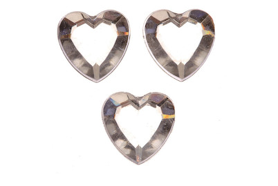 Image of Dekosteine Herzen 75St 12mm silberfarben bei JUMBO